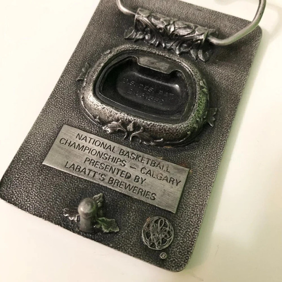 Vtg Labatts Beer Belt Buckle National Basketball Championship Calgary CIAU USIC - Picture 7 of 13